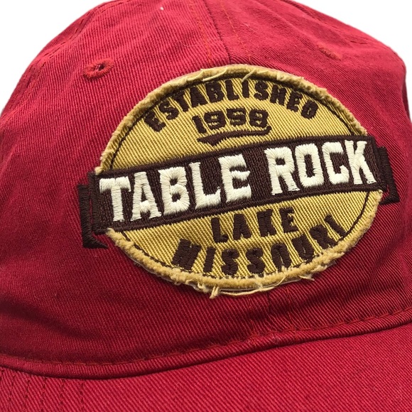 Ouray Table Rock Lake Missouri Red Cap Distressed Broken In Baseball Trucker - Picture 3 of 9
